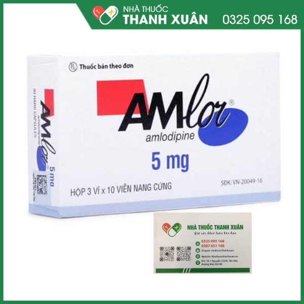 Amlor 5mg pháp thuốc trị tăng huyết áp, bệnh mạch vành